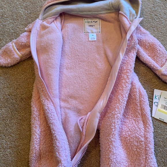 Pink Baby Faux Fur /Fleece Snowsuit - Picture 6 of 8